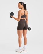 Empower Seamless Shorts - Cocoa Brown - Image 7