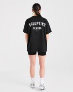 Sculpting Season Oversized T Shirt - Black - Image 3
