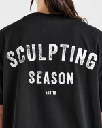 Sculpting Season Oversized T Shirt - Black - Image 5