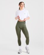 Power Lifting Illustration T Shirt - White/Green - Image 7