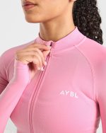 Empower Seamless Full Zip Jacket - Baby Pink - Image 6