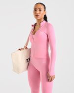 Empower Seamless Full Zip Jacket - Baby Pink - Image 8