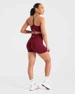 Empower Seamless Shorts - Red Wine - Image 4