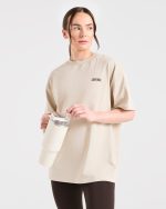 AYBL Sports Studio Oversized T Shirt - Beige - Image 7
