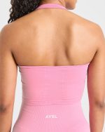 Empower Seamless Halterneck Crop Top - Baby Pink - Image 6