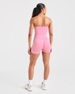 Empower Seamless Halterneck Crop Top - Baby Pink - Image 4