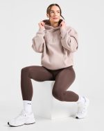 Sport Outline Oversized Hoodie - Pebble Grey - Image 8