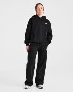 AYBL Sports Club Oversized Straight Leg Joggers - Black/White - Image 3