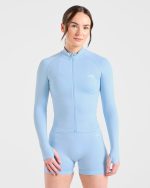 Empower Seamless Full Zip Jacket - Sky Blue