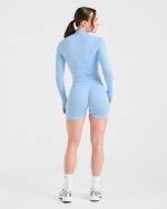 Empower Seamless Full Zip Jacket - Sky Blue - Image 4