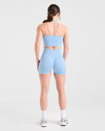 Empower Seamless Halterneck Crop Top - Sky Blue - Image 4