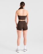 Staple Halterneck Crop Top - Brown - Image 4