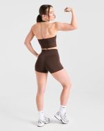 Staple Halterneck Crop Top - Brown - Image 8