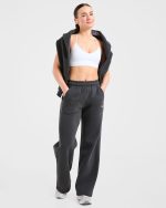 AYBL Sports Outline Oversized Straight Leg Joggers - Charcoal - Image 7