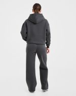AYBL Sports Outline Oversized Straight Leg Joggers - Charcoal - Image 4