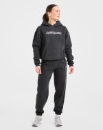 AYBL Sports Outline Oversized Joggers - Charcoal - Image 3
