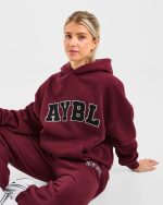 Varsity 2.0 Oversized Hoodie - Red Wine - Image 8