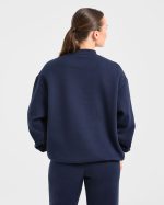 Varsity 2.0 Oversized Sweatshirt - Navy - Image 2