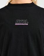 Athletics Track Oversized T Shirt - Black/Pink - Image 6