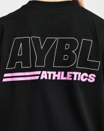 Athletics Track Oversized T Shirt - Black/Pink - Image 5