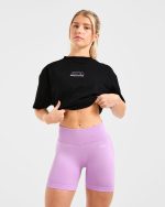 Athletics Track Oversized T Shirt - Black/Pink - Image 7