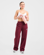 Varsity 2.0 Oversized Straight Leg Joggers - Red Wine - Image 8