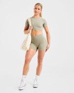 Staple Shorts - Washed Olive - Image 8