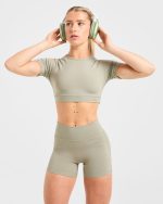 Staple Shorts - Washed Olive - Image 7