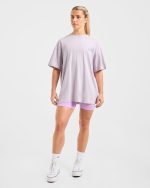 Gym Girl Era Oversized T Shirt - Purple - Image 3