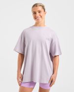 Gym Girl Era Oversized T Shirt - Purple - Image 2