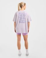 Gym Girl Era Oversized T Shirt - Purple - Image 4