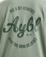 Body Achieve Mind Believe Oversized T Shirt - Green - Image 5