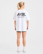 AYBL Sports Club Oversized T Shirt - White - Image 4