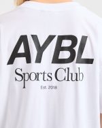AYBL Sports Club Oversized T Shirt - White - Image 5