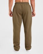 Essential Oversized Straight Leg Joggers- Olive Green - Image 2