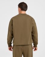 Essential Oversized Sweater - Olive Green - Image 2