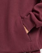 Essential Oversized Hoodie - Burgundy Red - Image 5