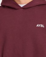Essential Oversized Hoodie - Burgundy Red - Image 6