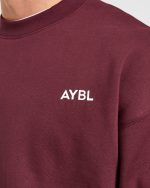 Essential Oversized Sweater - Burgundy Red - Image 6