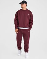 Essential Oversized Hoodie - Burgundy Red - Image 8