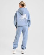 Retro Athletics Oversized Joggers - Vintage Blue - Image 4