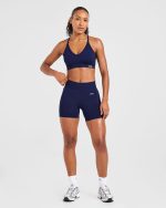 Adapt Seamless Sports Bra - Deep Navy - Image 3