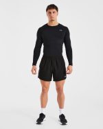 Compression Long Sleeve T Shirt - Black - Image 5