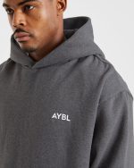 Essential Oversized Hoodie - Charcoal Marl - Image 6