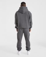 Essential Oversized Hoodie - Charcoal Marl - Image 4