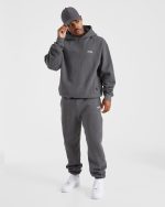 Essential Oversized Hoodie - Charcoal Marl - Image 7