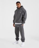 Essential Oversized Hoodie - Charcoal Marl - Image 8
