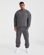 Essential Oversized Sweater - Charcoal Marl - Image 3