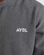 Essential Oversized Sweater - Charcoal Marl - Image 5