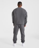 Essential Oversized Sweater - Charcoal Marl - Image 4